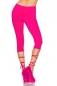 Schnür-Leggings neonpink