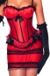 Burlesque Minirock rot/schwarz