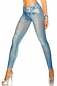 Jeans-Print Leggings blau