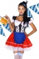 Dirndl rot/schwarz/weiß