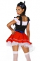 Dirndl rot/schwarz/weiß