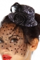 Rockabilly-Minihut / Fascinator leo