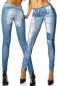 Jeans-Print Leggings blau