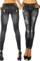 Jeans-Print Leggings schwarz