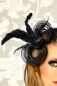 Minihut / Fascinator schwarz