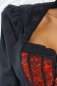 Blazer-Bluse schwarz/rot