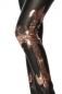 Wetlook-Leggings schwarz/gold