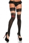 Burlesque-Stockings schwarz/rot