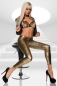 Leggings im Reptil-Look gold