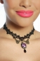 Gothic-Collier schwarz/lila