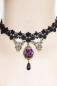 Gothic-Collier schwarz/lila