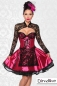 Dirndl aus Satin pink/schwarz