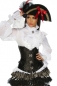 Steampunk-Piraten-Unterbrust-Korsett schwarz