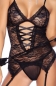 Strapsbustier mit String schwarz