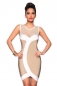 Echtes Bandage-Shape-Kleid beige/weiß