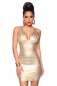 Echtes Bandage-Shape-Kleid gold