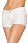 Hotpants mit Reptilprint creme