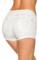 Hotpants mit Reptilprint creme