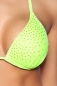 Triangle-Bikini mit Strass neongelb