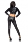 Wetlook-Leggings schwarz