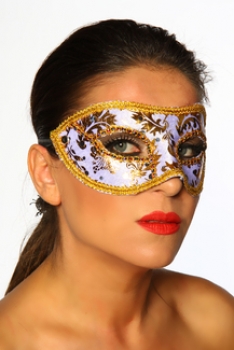 Maske gold/weiß