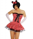 Minnie-Mouse-Kostüm rot/weiß