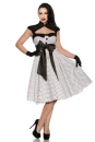Rockabilly-Kleid weiß/schwarz