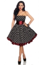 Rockabilly-Kleid schwarz/weiß/rot