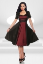 Rockabilly-Kleid schwarz/burgund