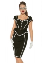 Vintage-Kleid im Pin-Up-Stil schwarz/weiß